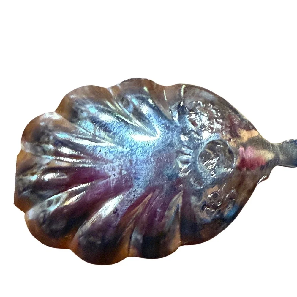 Vintage North Carolina Souvenir Spoon Shell Bowl Enamel Tar Heel State Japan